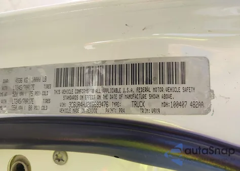 2019 Ram 2500 Tradesman 4X2 8' Box из США, поврежденный, VIN 3C6UR4HJ2KG693476